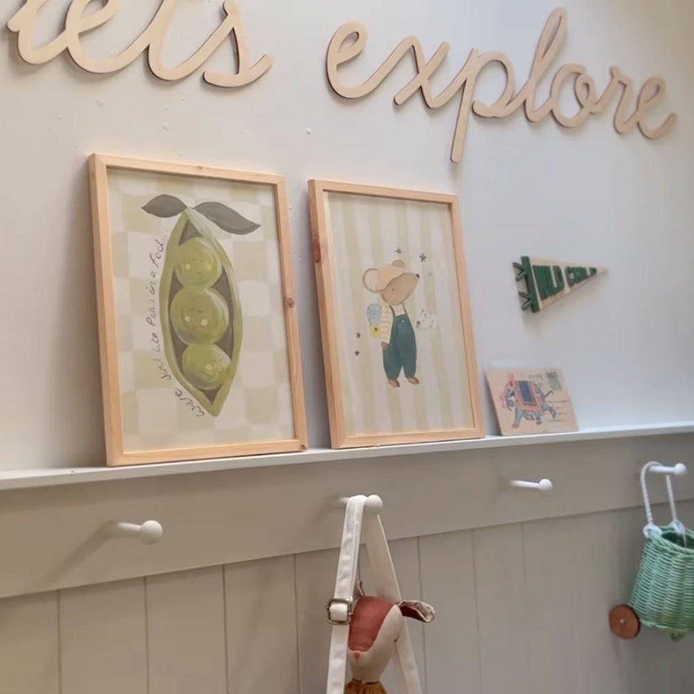 Lion & The Pear Adventure Awaits - Mouse Art Print