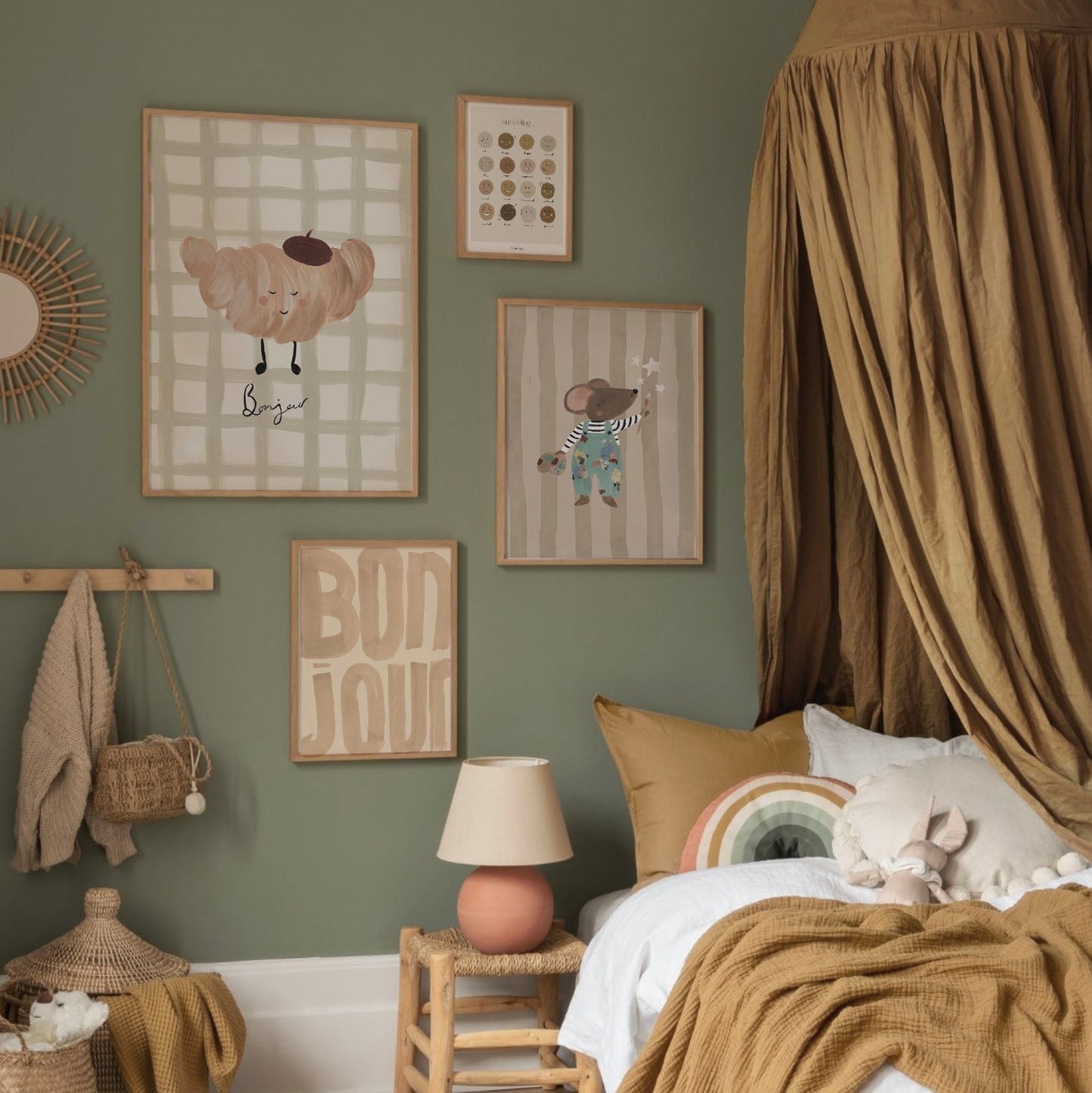 Lion & The Pear 'Bonjour' Art Print