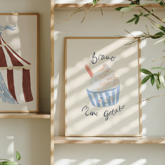 Lion & The Pear Bravo More Gelato Art Print