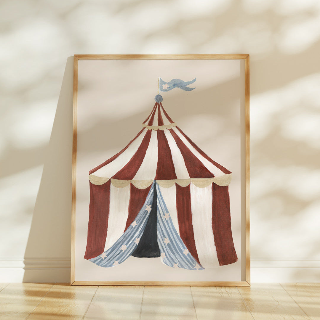 Lion & The Pear Big Top Tent - Circus Art Print