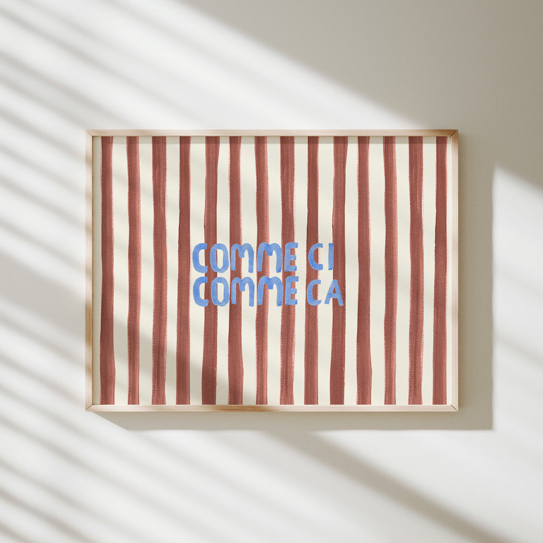 Lion & The Pear 'Comme Ci Comme Ca' Art Print