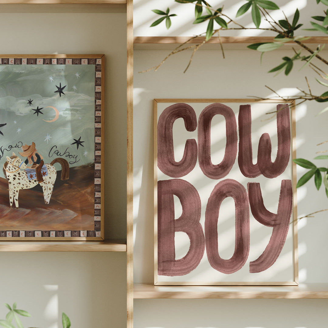 Lion & The Pear 'Cowboy' Art Print