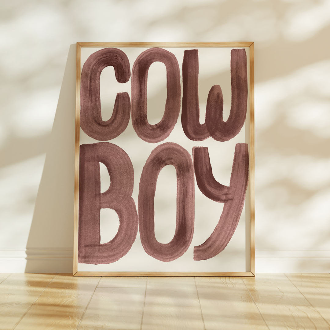 Lion & The Pear 'Cowboy' Art Print