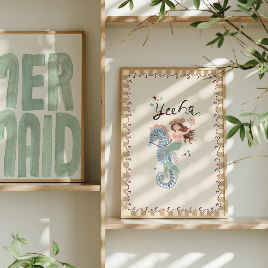 Lion & The Pear 'Mermaid' Art Print