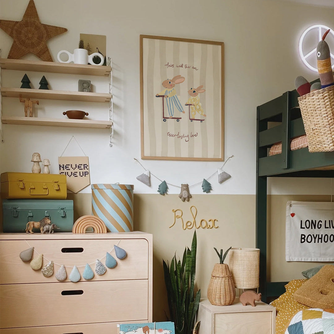 Lion & The Pear Everlasting Love - Big Brother Rabbit Art Print