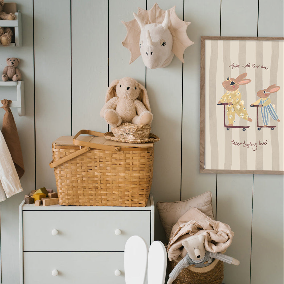 Lion & The Pear Everlasting Love - Big Sister Rabbit Art Print