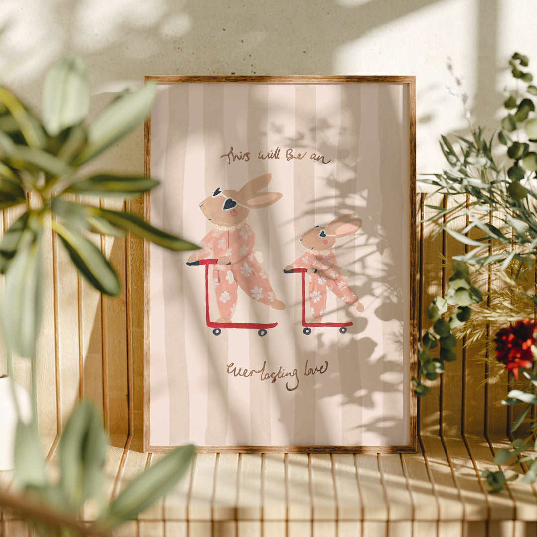 Lion & The Pear Everlasting Love - Siblings Art Print