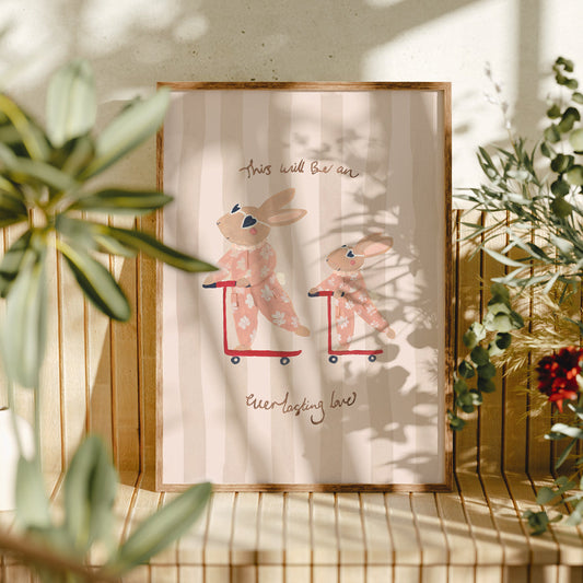 Lion & The Pear Everlasting Love - Siblings Art Print