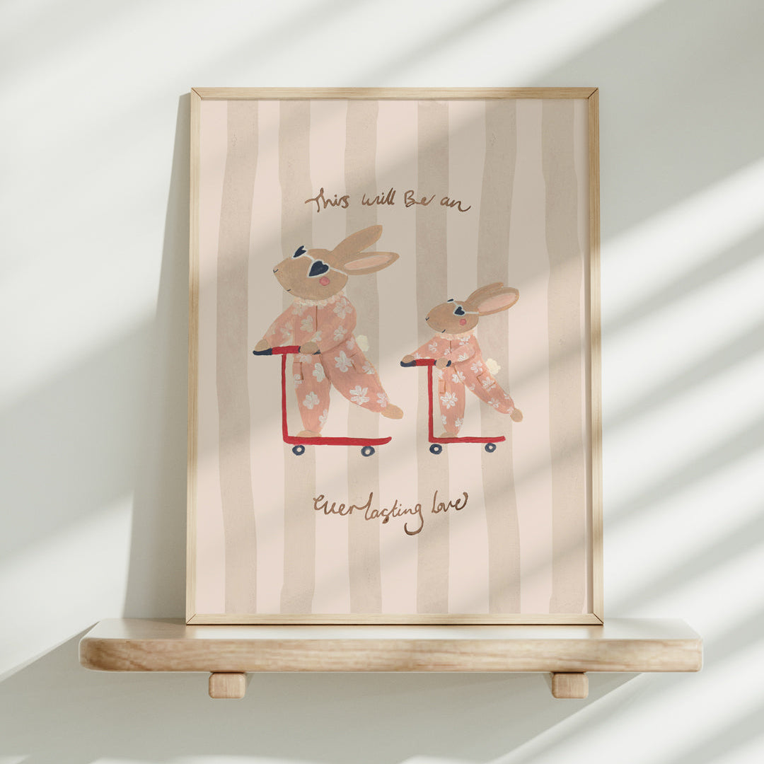 Lion & The Pear Everlasting Love - Siblings Art Print