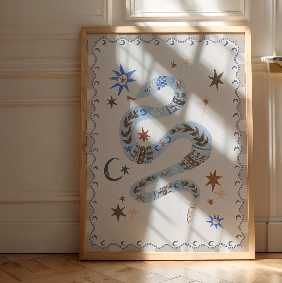 Lion & The Pear For Goodness Snake Art Print