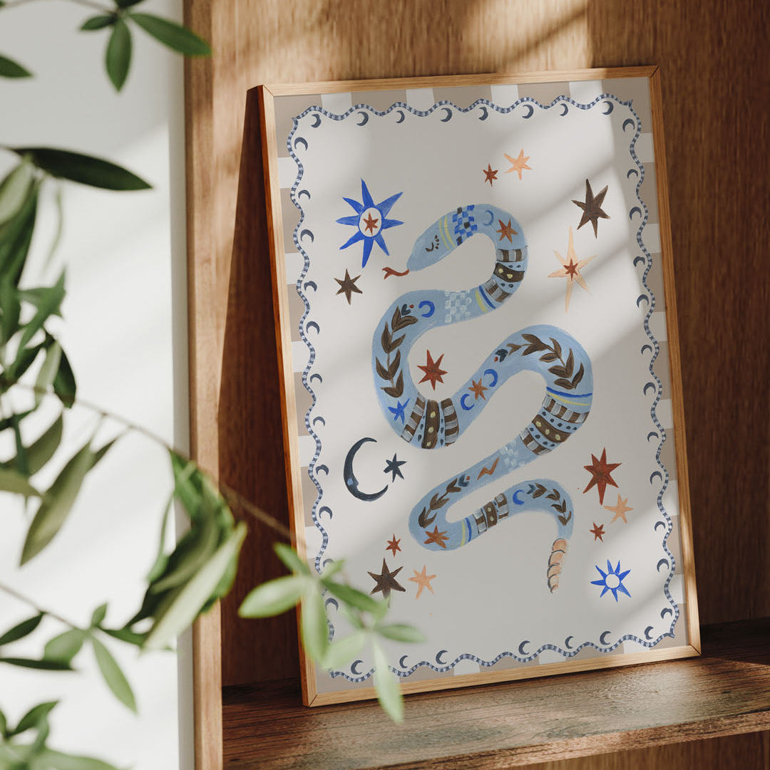 Lion & The Pear For Goodness Snake Art Print