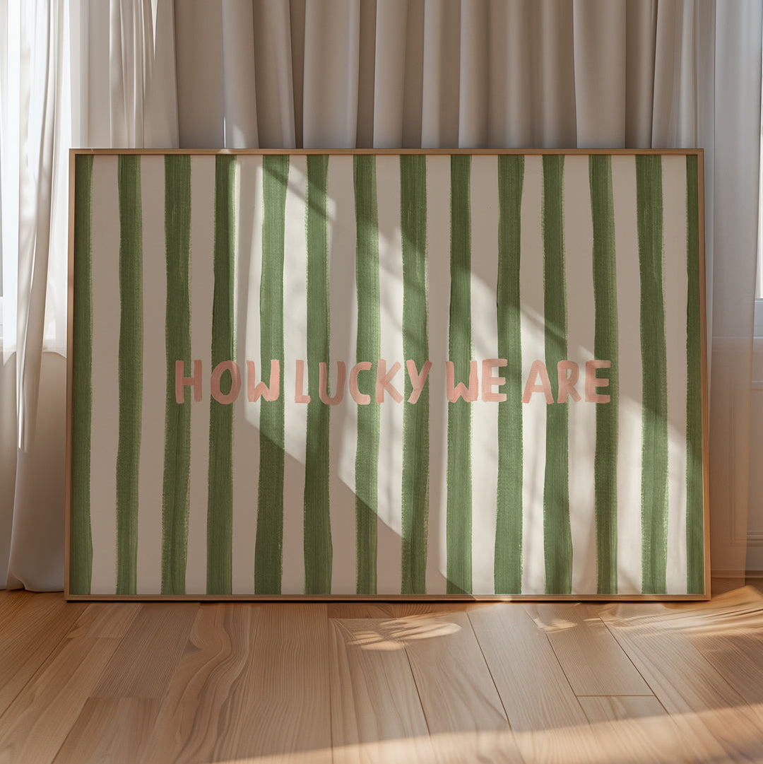 Lion & The Pear 'How Lucky We Are' Art Print