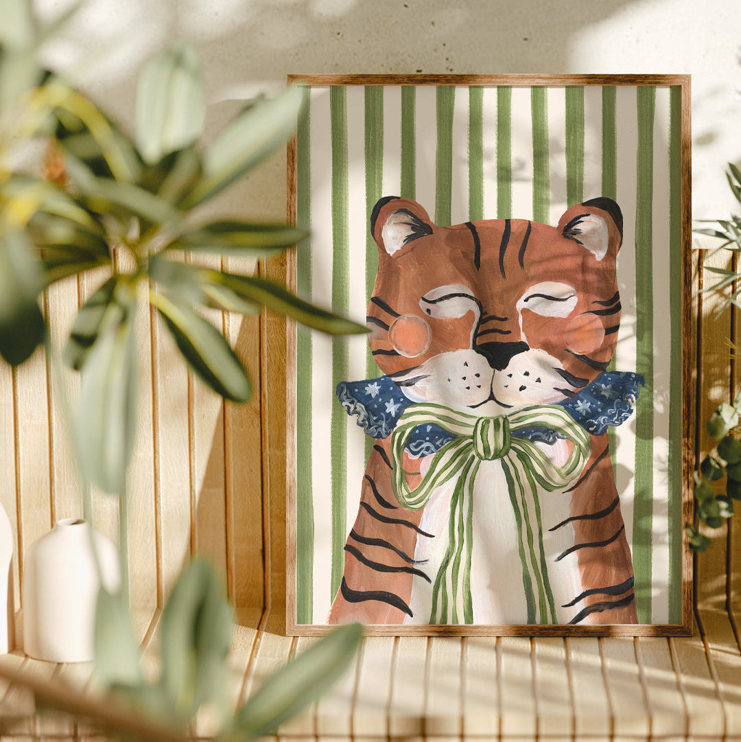 Lion & The Pear Big Top Tiger - Circus Art Print