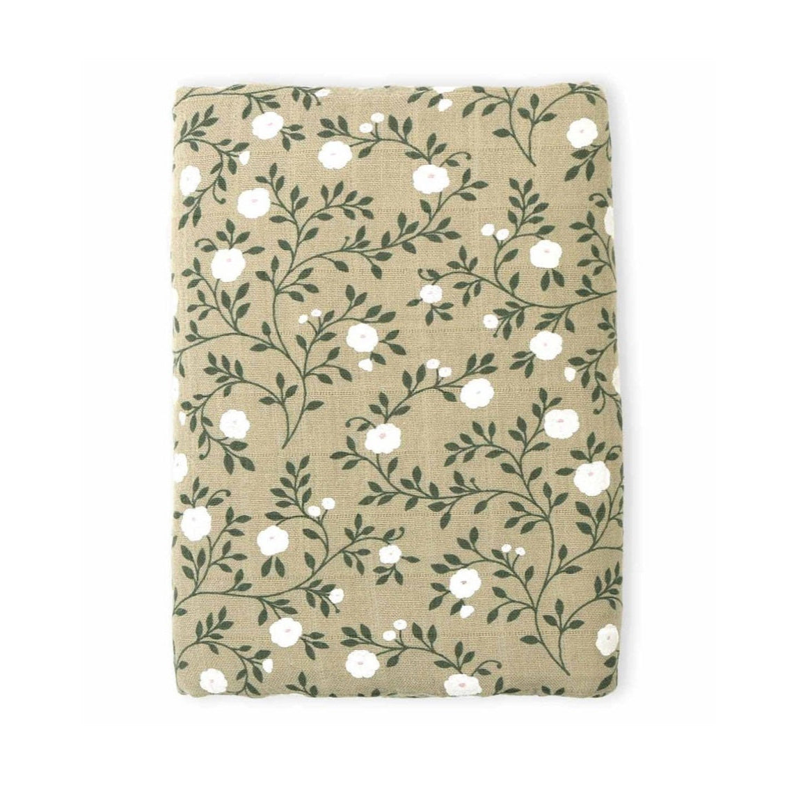 A Little Lovely Company XL Muslin Cloth - Blossom Dark Sage