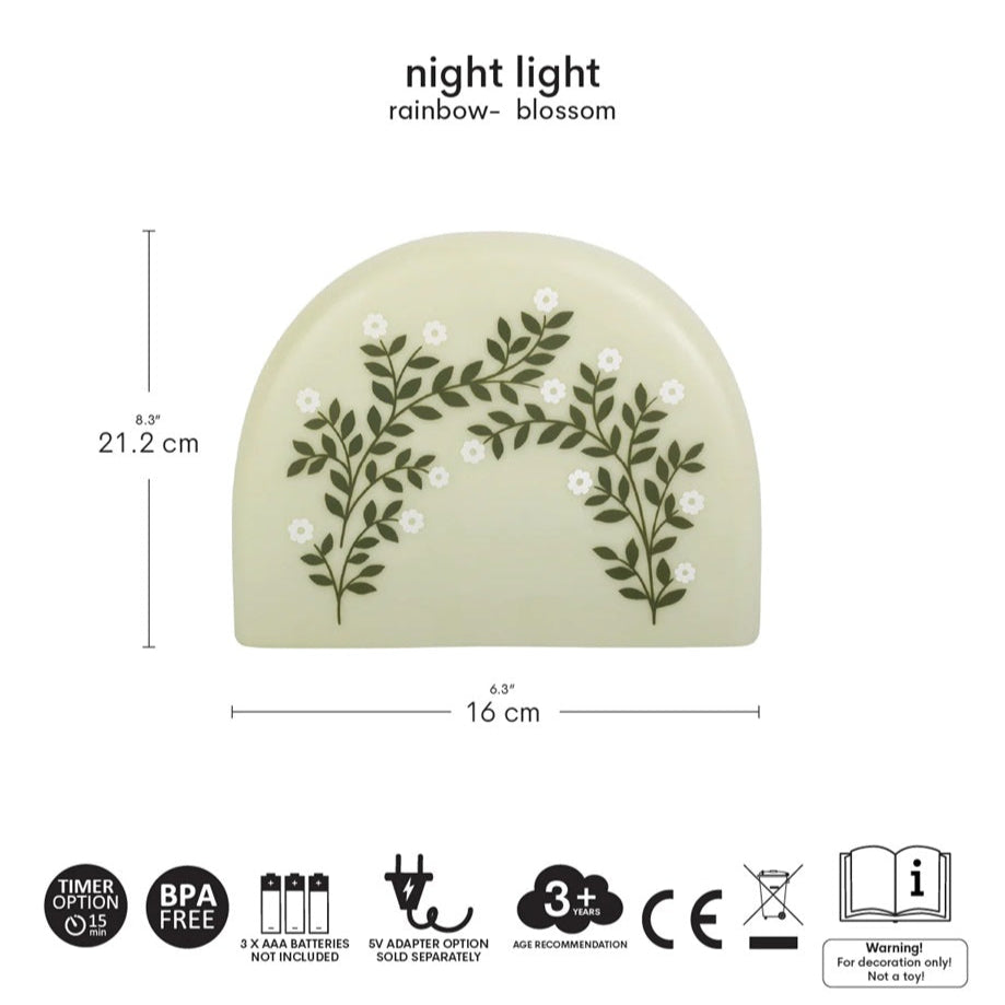 A Little Lovely Company Night Light - Rainbow Blossom