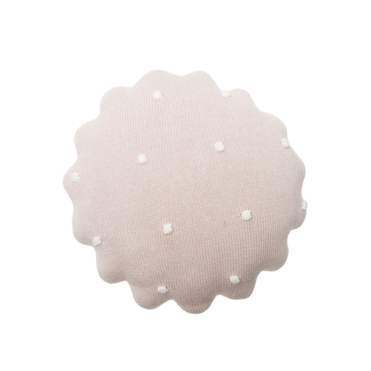 Lorena Canals Knitted Cushion - Round Biscuit (4 Colours Available)