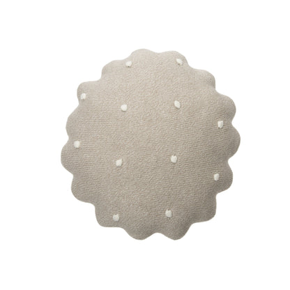 Lorena Canals Knitted Cushion - Round Biscuit (4 Colours Available)
