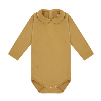 Organic Cotton Long Sleeve Collared Baby Bodysuit by Vild House of Little (6 Colours Available)