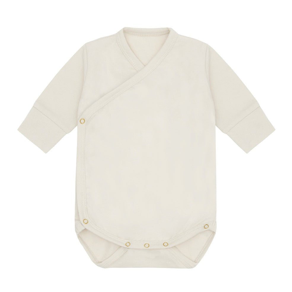 Organic Cotton Long Sleeve Kimono Baby Bodysuit by Vild House of Little (3 Colours Available)