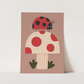 Kid of the Village Ladybird and Mushroom Art Print