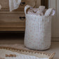 Avery Row Large Quilted Storage Basket - Anemone/Pink Check