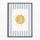 The Little Jones Sunshine Print - Pale Blue Stripes