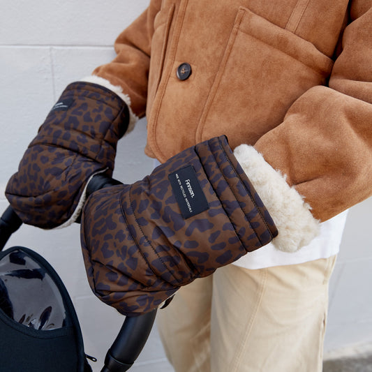 Finnsøn ASTRID Eco Universal Stroller Mittens - Chocolate Leopard