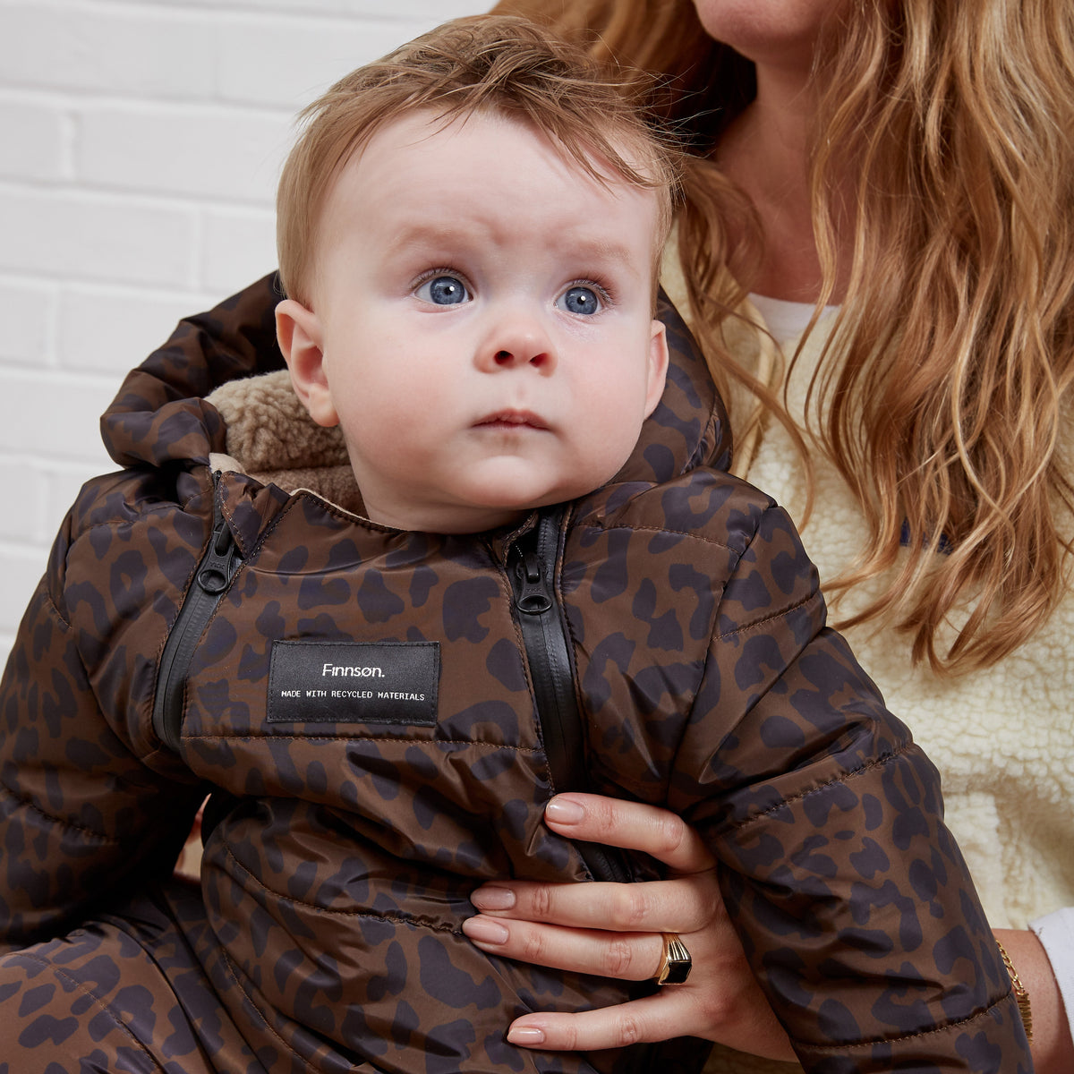 Finnsøn ANDERS Eco Snowsuit - Chocolate Leopard (Footless)