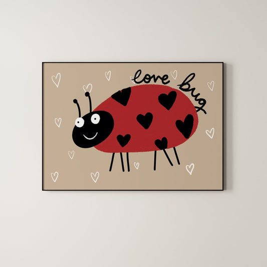 The Little Jones Love Bug Hearts Print