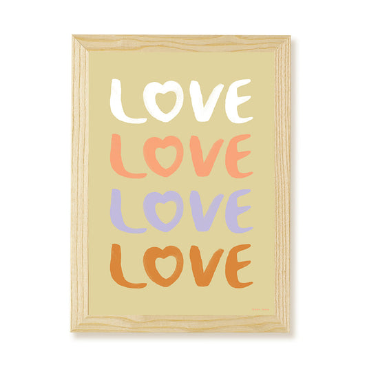 LOVE Kids Art Print by Hibou Home