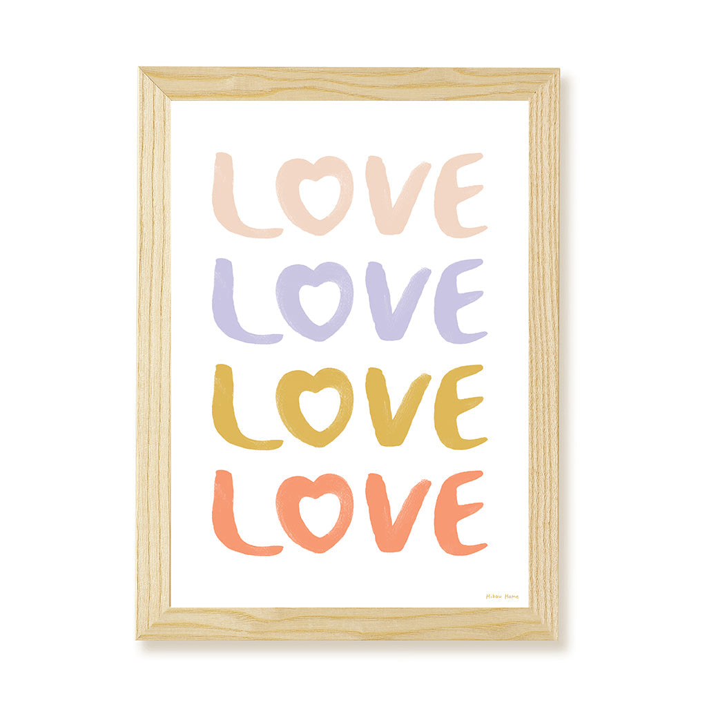 LOVE Kids Art Print by Hibou Home