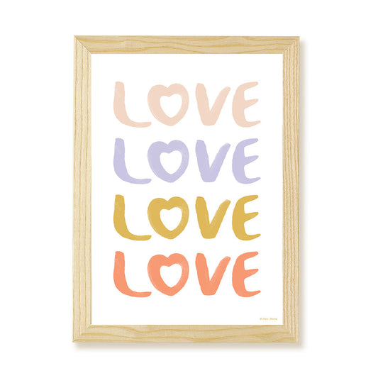 LOVE Kids Art Print by Hibou Home