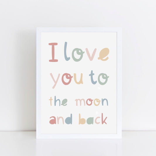 The Little Jones I Love You to the Moon and Back Print