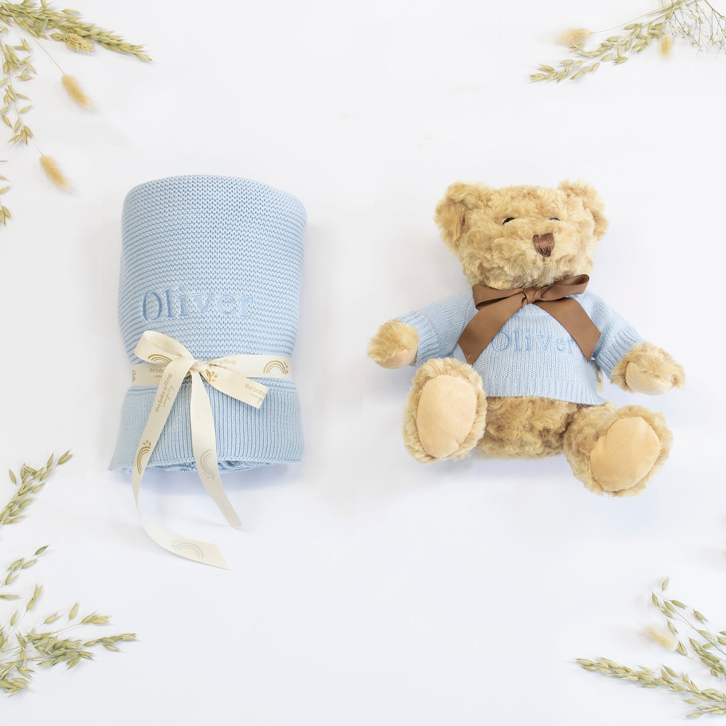 New Baby Blanket & Teddy Personalised Baby Gift Set by The Baby Gifting Co.