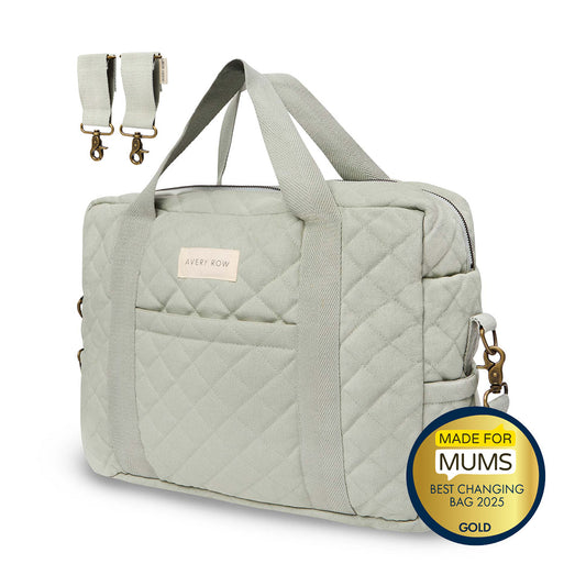 Avery Row Baby Changing Bag with Pram Clips - Sage