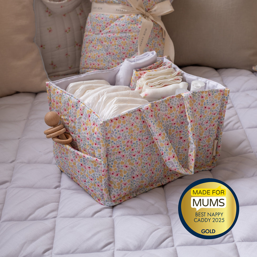 Avery Row Nappy Caddy - Wildflower Garden