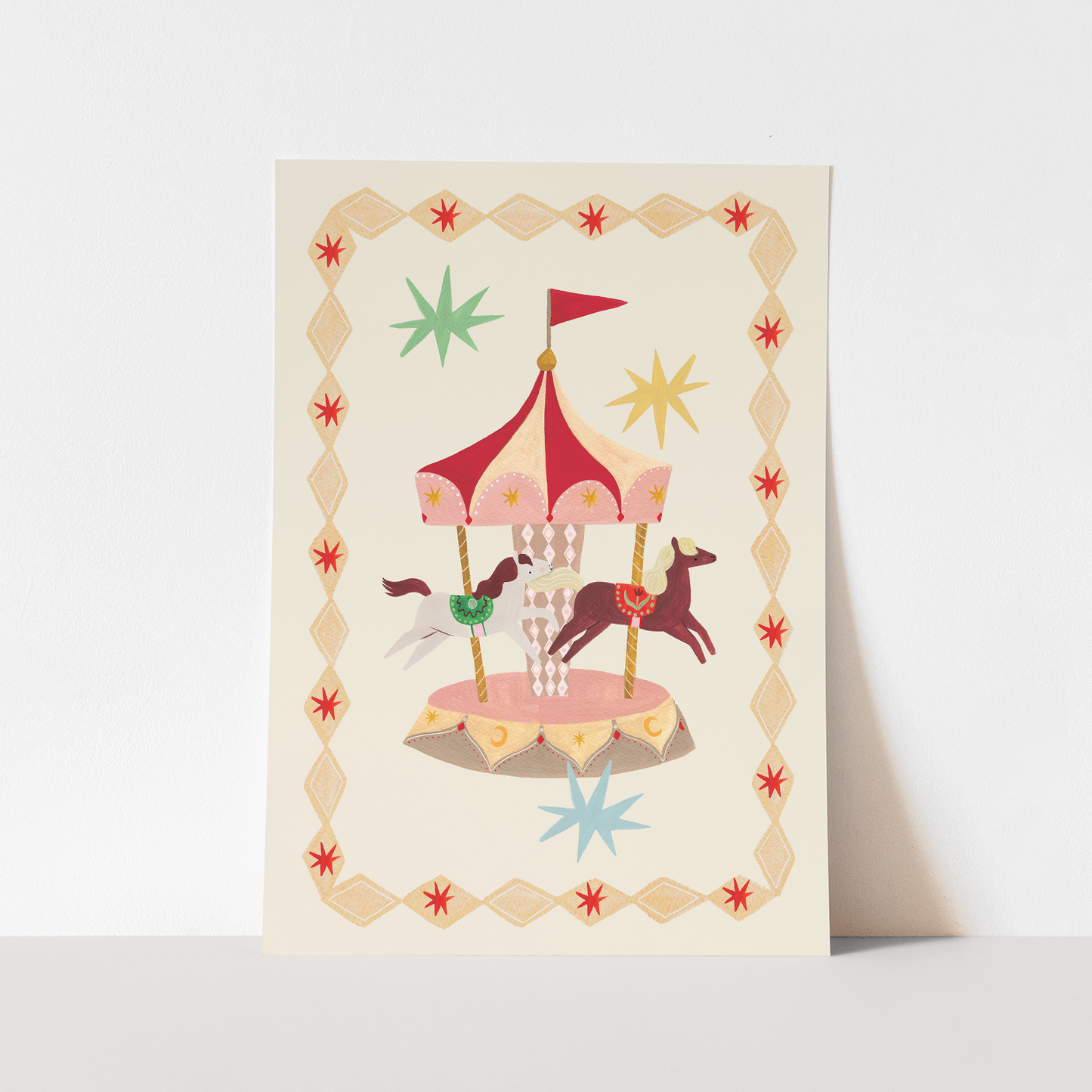Kid of the Village The Magic Carousel Art Print