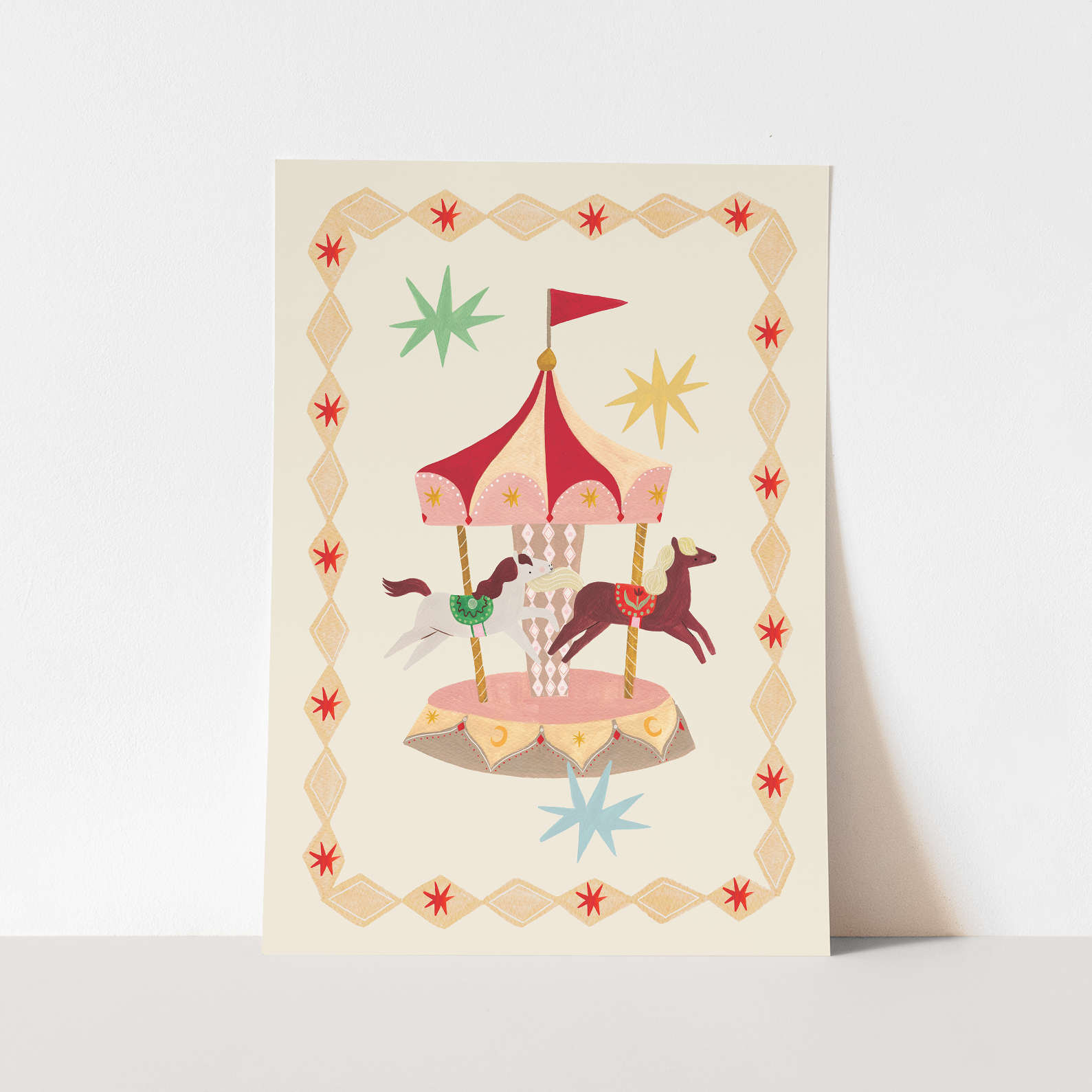 Kid of the Village The Magic Carousel Art Print