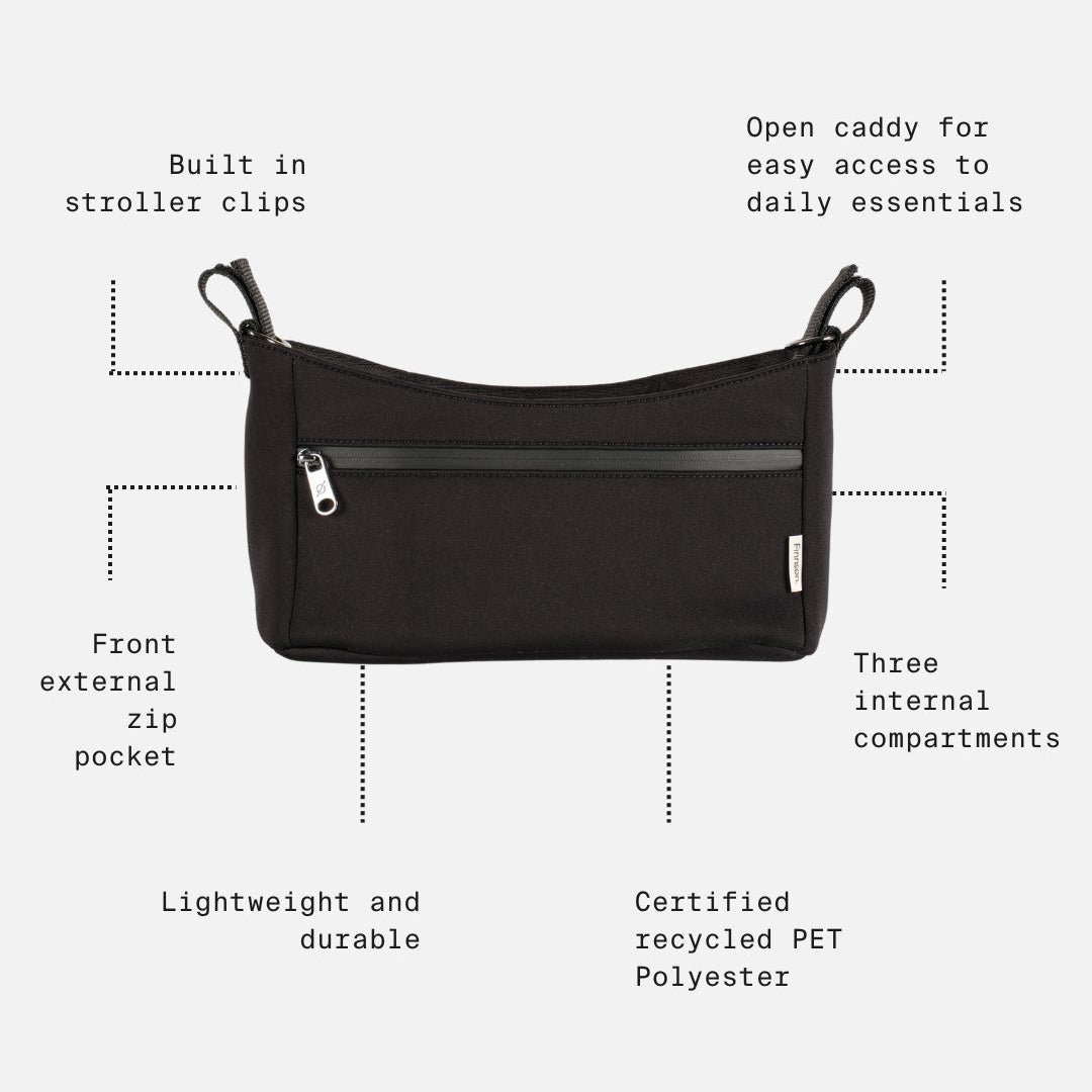 Finnsøn ODIN Eco Stroller Caddy with Clips - Black