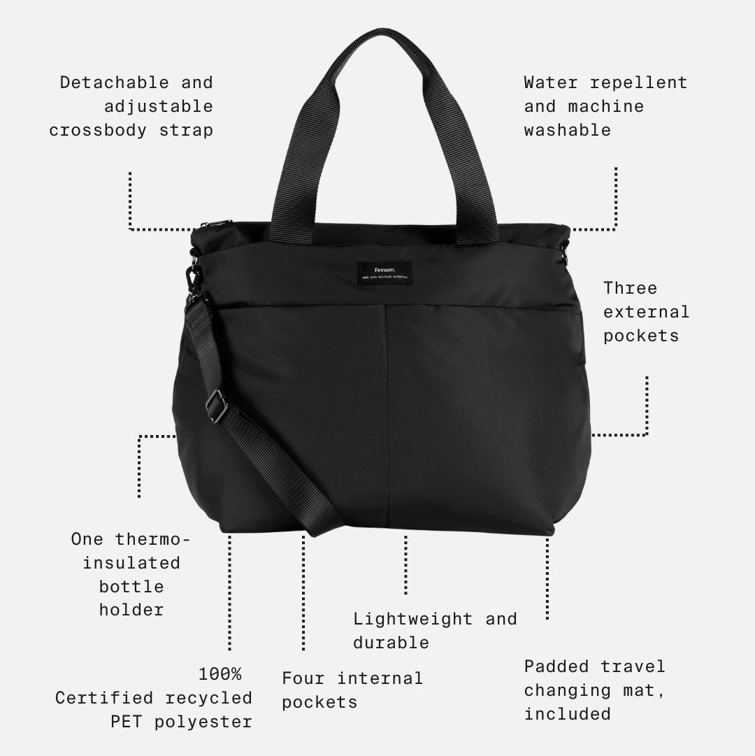 Finnsøn SIGRID Eco Changing Bag with Changing Mat - Mocha