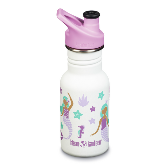 Klean Kanteen Kids Classic Sport Steel Drinks Bottle - 355ml - Mermaids