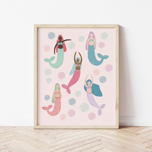 The Little Jones Mermaids Print