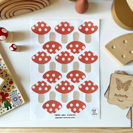Toadstool Fabric Wall Stickers by Kid of the Village