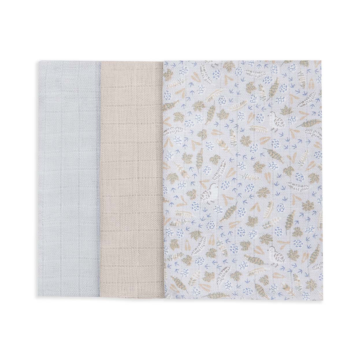 Avery Row Organic Baby Muslin Squares Set of 3 - Nature Trail