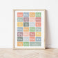 The Little Jones Handwriting Alphabet Print - Muted