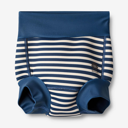 Wheat Neoprene Baby Swim Pants - Indigo Stripe