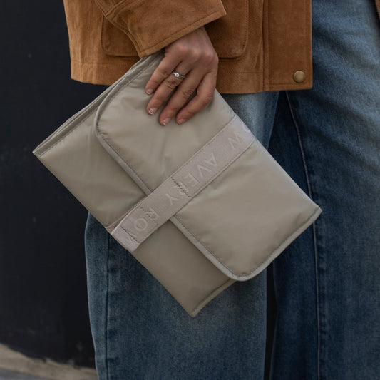 Avery Row Recycled Nylon Travel Baby Changing Mat - Oyster