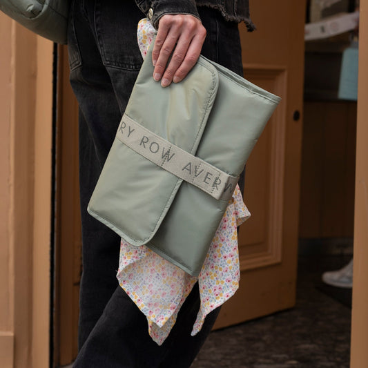 Avery Row Recycled Nylon Travel Baby Changing Mat - Olive