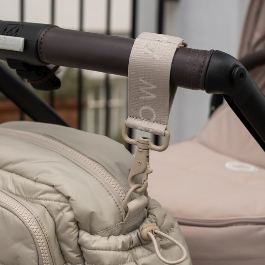 Avery Row Logo Pram Bag Clips - Oyster