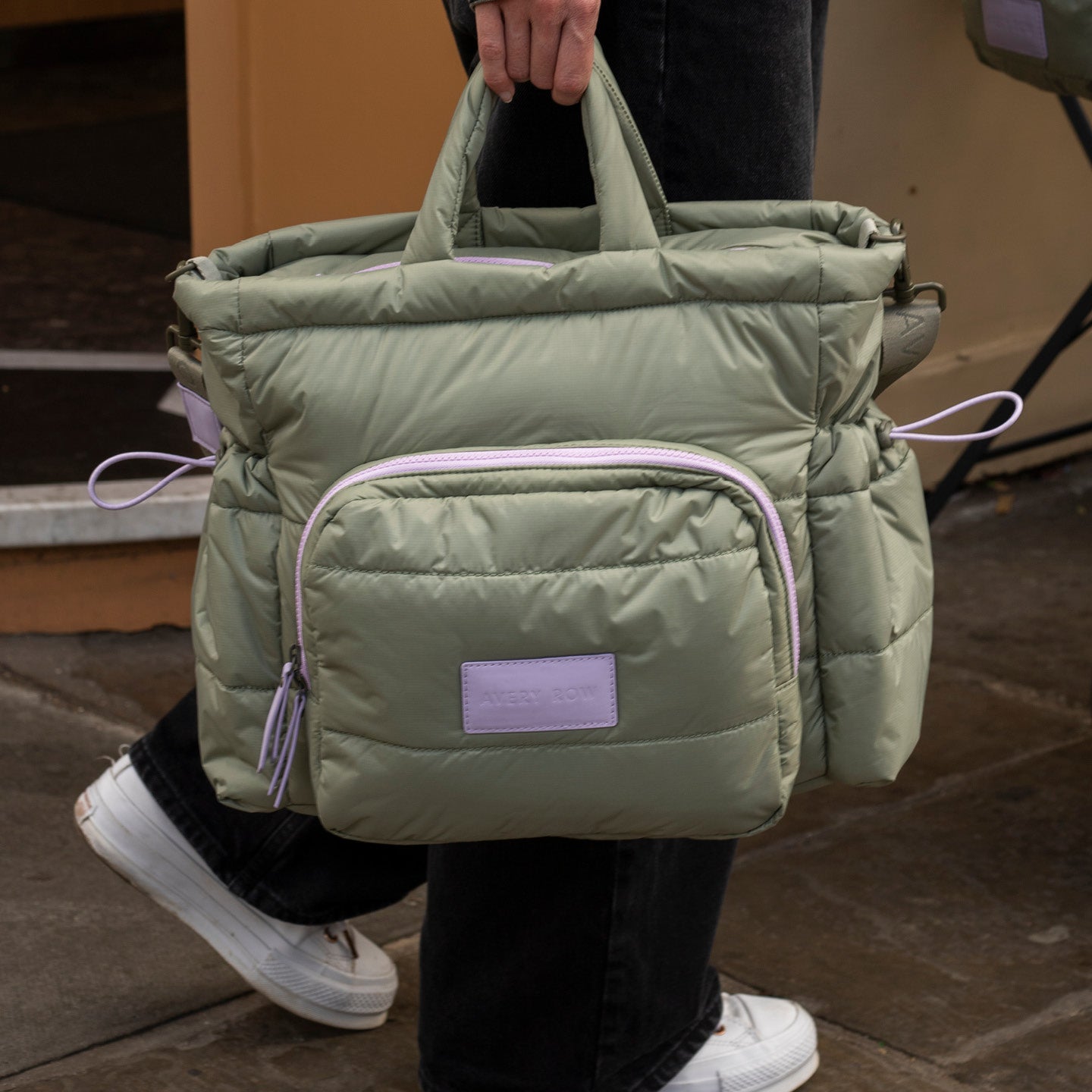 Avery Row Baby Changing Tote Bag - Olive